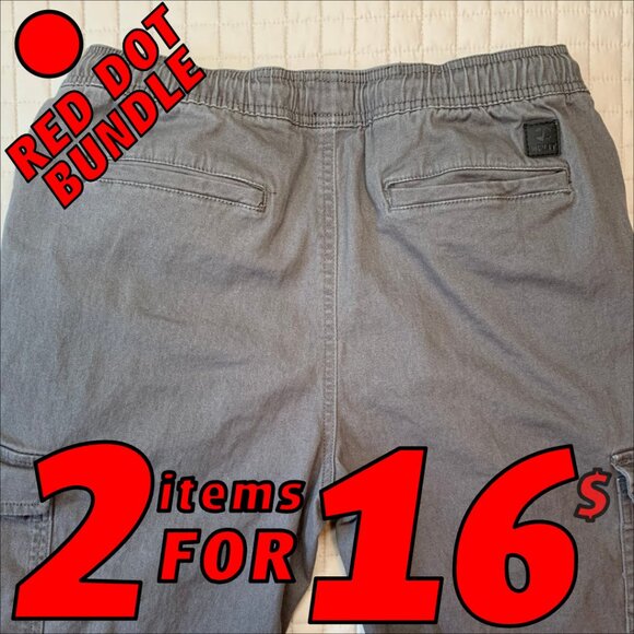 Men's Split Co. Grey Cargo Pants Size M - Picture 1 of 12